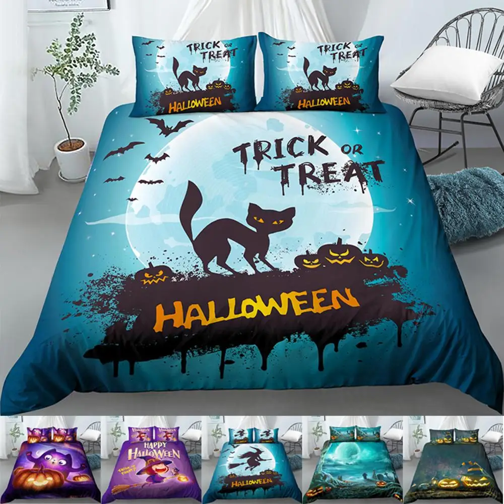 Halloween Bedding Set For Kids Children Crib Duvet Cover Set & Pillowcase Edredones Niños Boys Blanket Quilt Cover - Bedding Set - AliExpress