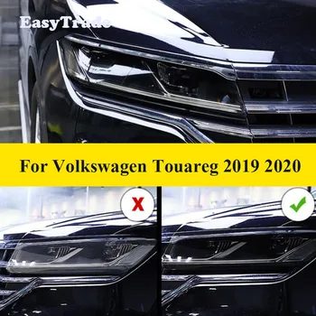 

For Volkswagen VW Touareg 2019 2020 TPU Transparent Black Film Car Headlight Protective Film Anti-scratch Sticker Car Styling