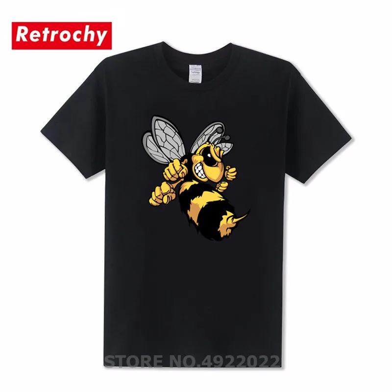 Angry Hornet Мужская футболка мужской размера плюс насекомых забавные аниме хлопковая