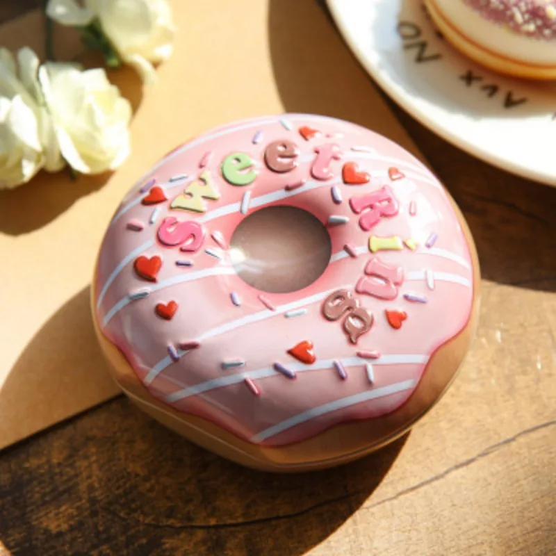 

Container Donut Shaped Party Box Tinplate Candy Storage Box Metal Empty Tins Cookie Chocolate Storage Party Accessories