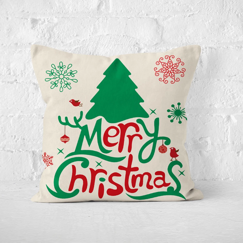 2019 Merry Christmas Pillowcases Santa Pillow Case Cover For Household 45*45cm