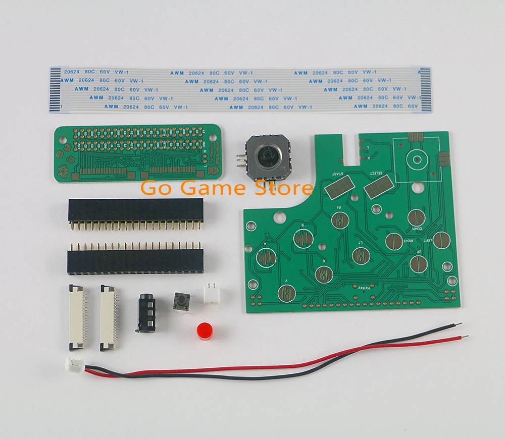 1Set Per Ra Spberry Pi Gbz Per Game Boy Gb Zero Dmg-001 Fai Da Te 6 Pulsanti Pcb Board Switch Wire Connector