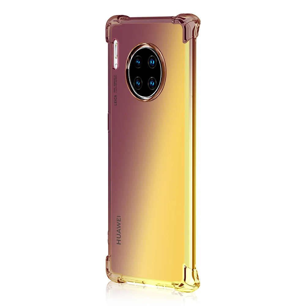 20 шт градиентный силиконовый чехол для huawei mate 30 PRO/mate 20X/mate 20 Lite чехол s Мягкий ТПУ противоударный чехол Чехлы tok husa kryt