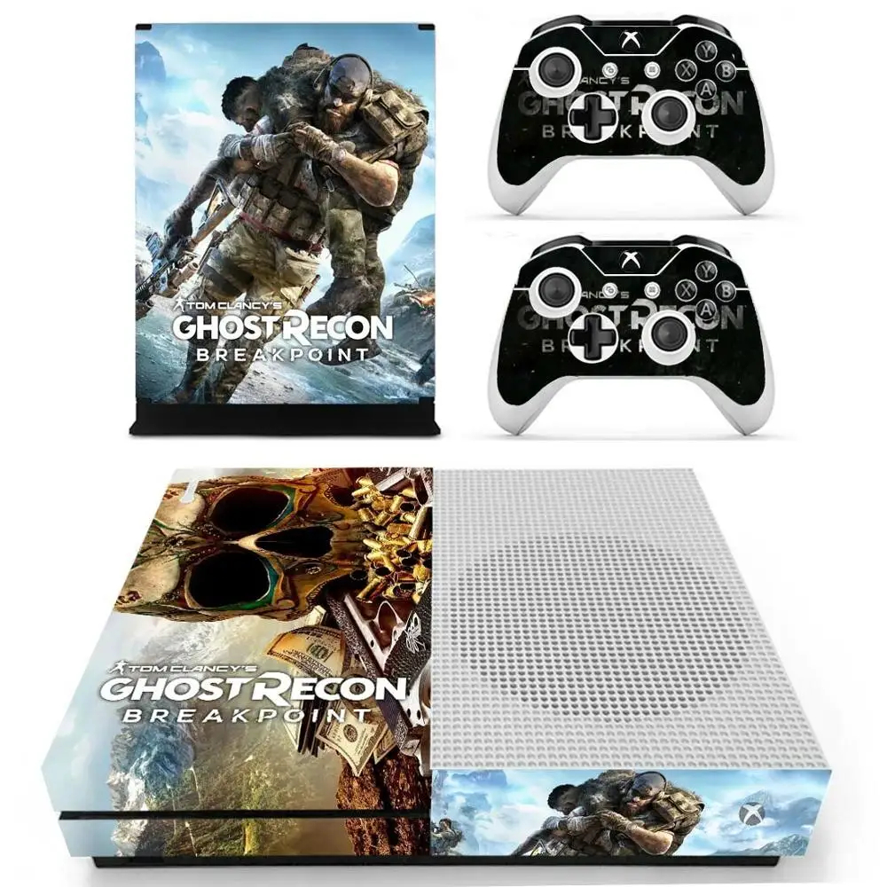 Наклейка s Tom Clancy's Ghost Recon: точка обрыва для Xbox One S Наклейка на кожу для Xbox one Slim Console и два контроллера - Цвет: YS-xboxoneS-2234