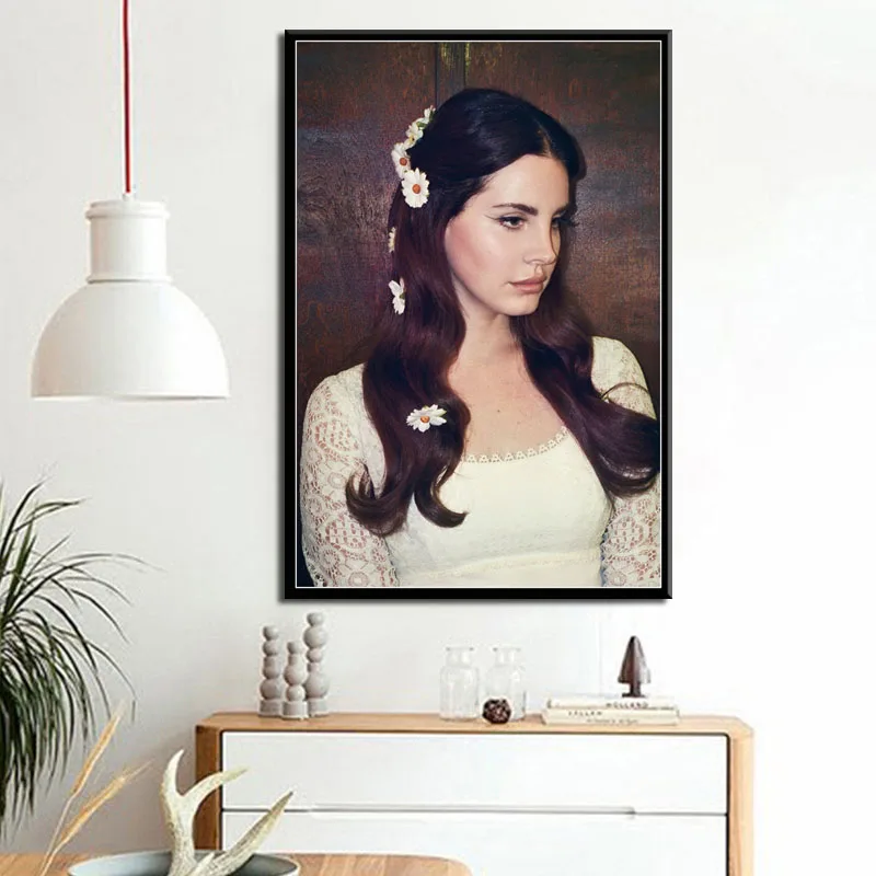Lana Del Rey поп музыка певица модель художественная живопись Шелковый Холст плакат настенный домашний декор