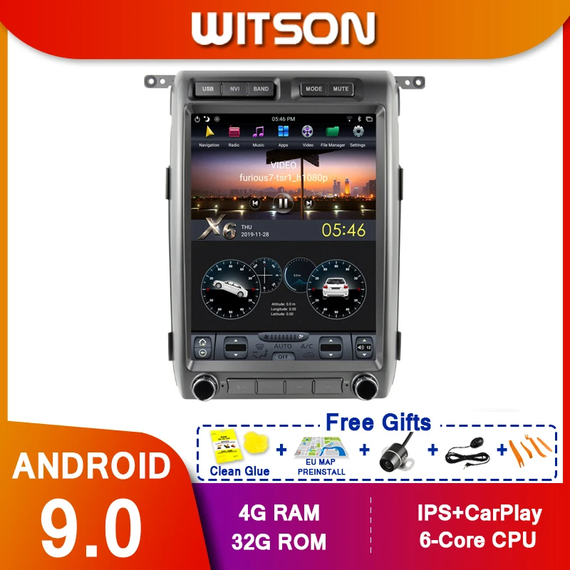 WITSON Android 9.0 vertical screen Car Multimedia tesla GPS NAVIGATION Radio player for FORD F150 2012-2014 with BASIC RADIO | Автомобили