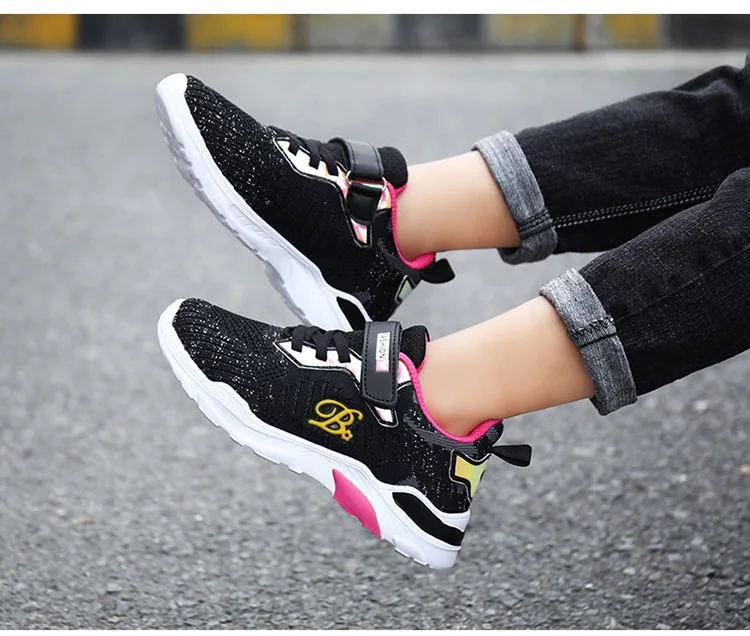 Autumn Kid Running Shoes Girls Lightweight Mesh Kindergarten Primary school Student Sneakers Jogging Trekking Shoes for Children