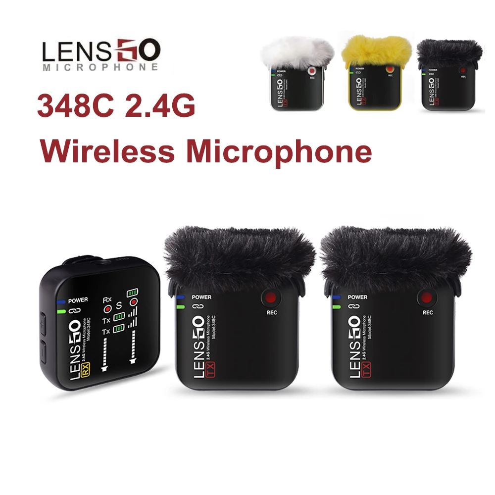 Lensgo 348C Lavalier Wireless Microphone 2.4G Digital Integration