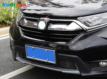 

For Honda CRV CR-V 2017 2018 2019 Carbon Fiber Front Centre Logo Decoration Frame Cover Trim Sticker Car Styling Accessories