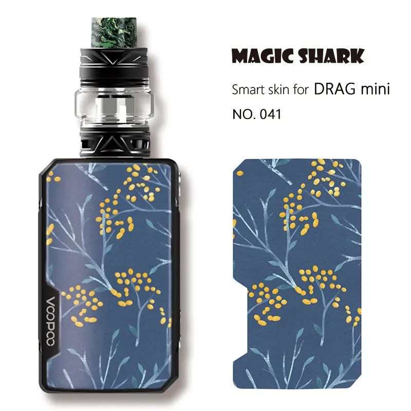 Magic Shark Jinx череп цветок кошка Дракон мяч лист стерео чехол наклейка пленка для Voopoo Drag Mini E Cigar 041-050