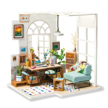 

22*12*17.5cm Robotime Assembly Toys Mini 3D Dollhouse Building Model Home Decoration Model Building Kits For Kids Drop Shipping