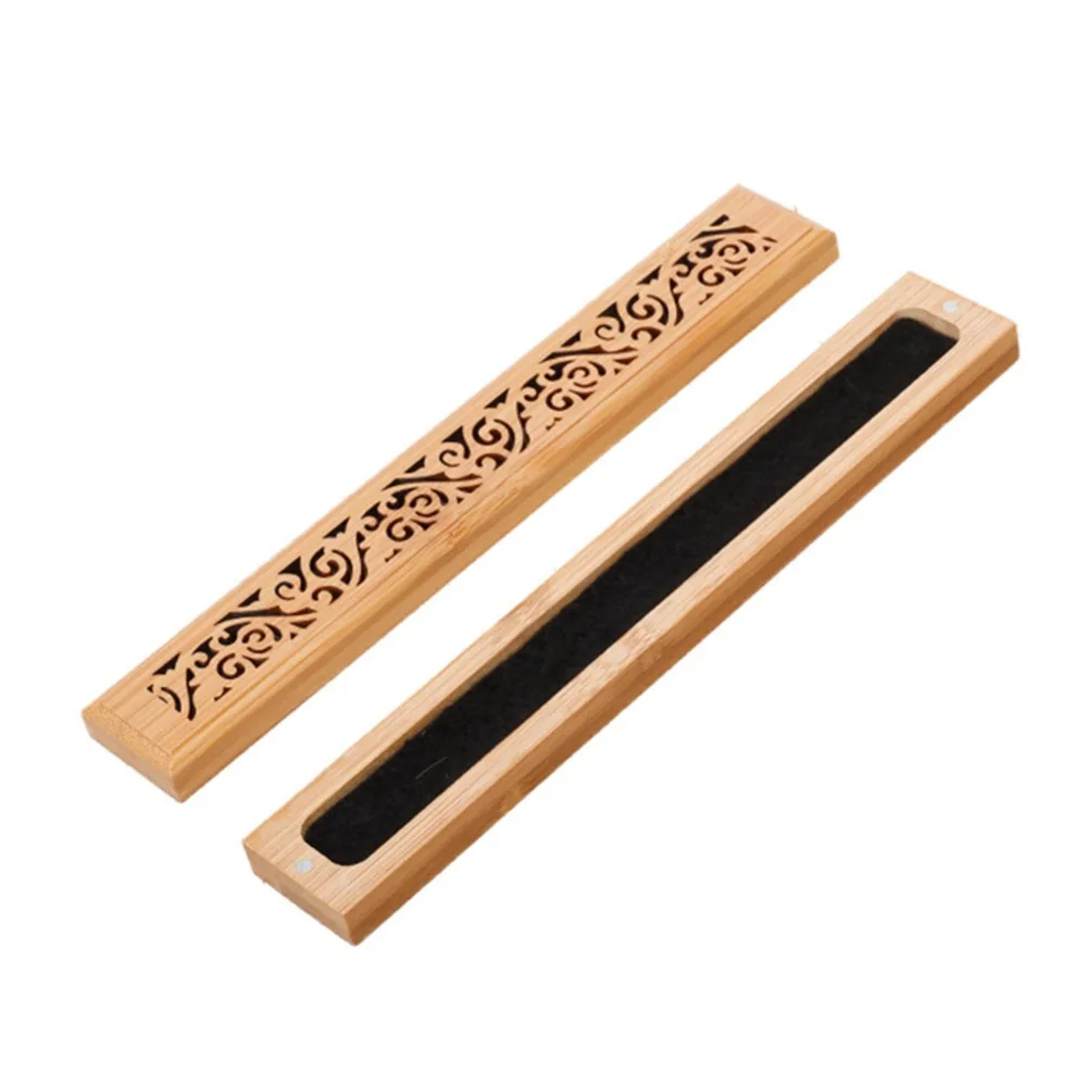 1pcs Bamboo Wooden Incense Plate Incense Stick Holder Tower Tall Incense Burner Cone Storage Box 23cm 3.7cm home decoration (8)