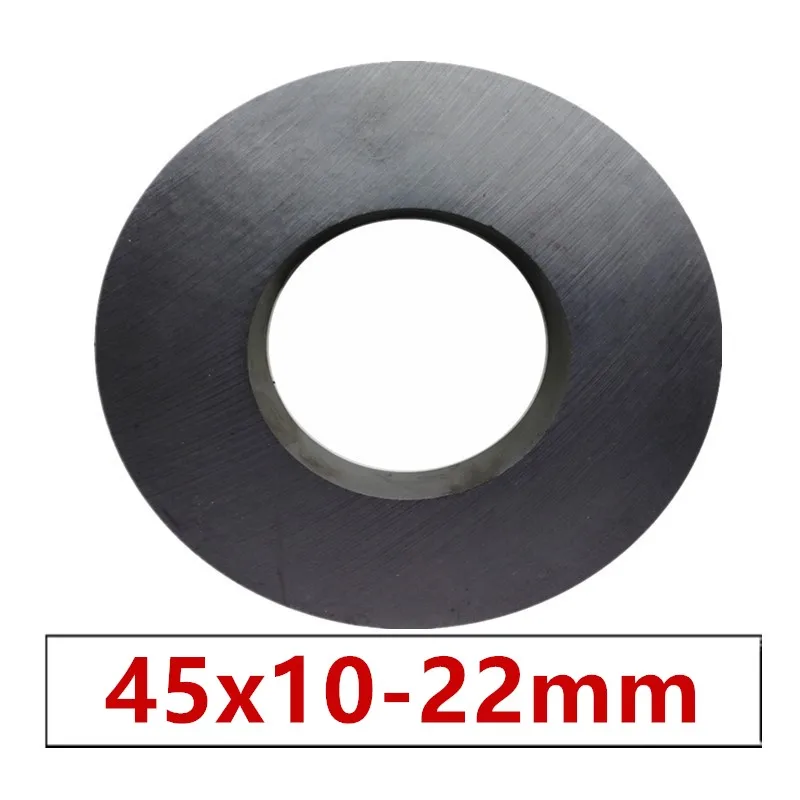 5pcs/lot Ring Ferrite Magnet 45*10 mm Hole 22mm Permanent magnet 45mm x 10mm Black Round Speaker ceramic magnet 45X10 45-22*10