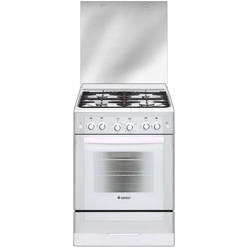 

Gas stove Gefest PG 6300-02 0040, gas oven, glass lid, White