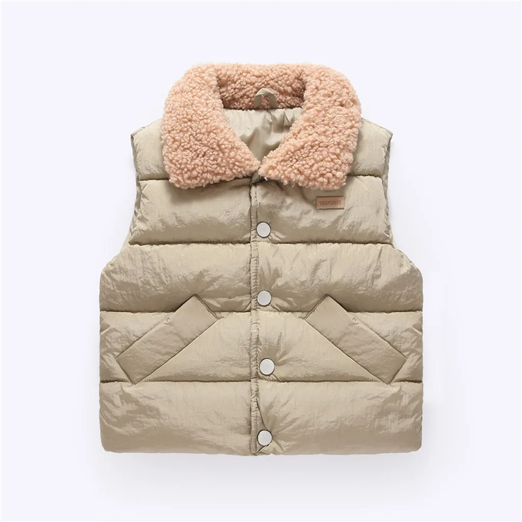 ARLONEET/Зимний плюшевый вельветовый теплый толстый жилет; пальто для маленьких девочек и мальчиков; стеганая куртка; жилеты; Верхняя одежда; gd09