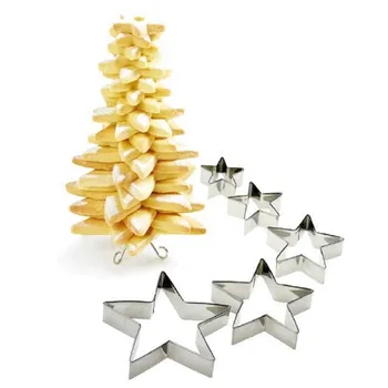 

9PCS/ Set Stars Christmas Tree Stainless Steel Cake Decorating Tools Moulds Cookie Cutter Fondant Icing Mold Diy Baking Tools