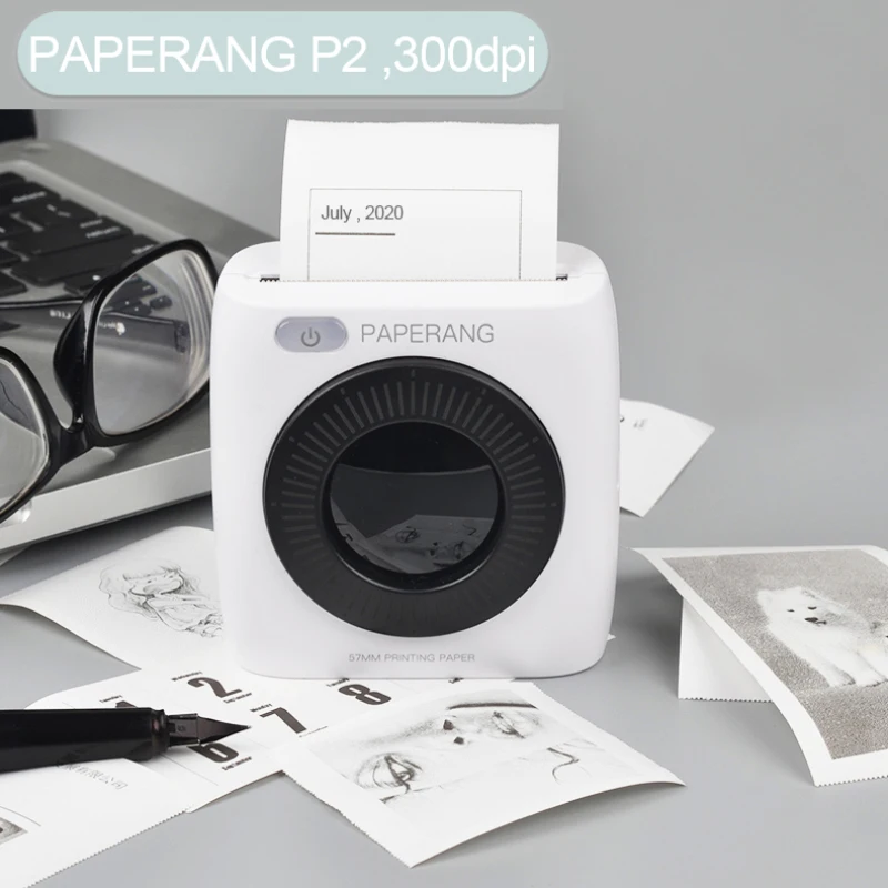 Карманный мини портативный Bluetooth-принтер PAPERANG P2 фото телефона беспроводной HD