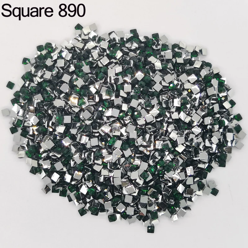 2021 New Crystal Resin Shinny Stone 2.5mm Square Drills Diamond Painting Embroidery Rhinestone Mosaic 