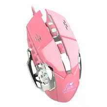 Usb2.0 com fio mouse 3200dpi 6 botão branco rgb luz gaming mouse para computador portátil mini mouse escritório em casa usb com fio mouse