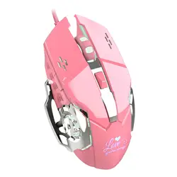Souris de jeu à câble USB 3200DPI, 6 boutons, lumière blanche RGB, pour ordinateur portable, bureau, maison 