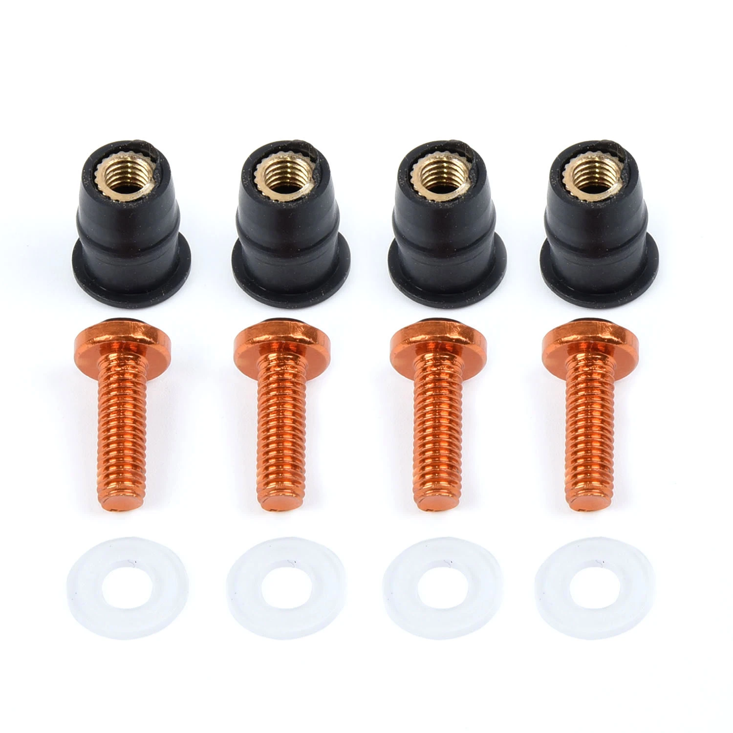 Silver 10Pcs Aluminum Windshield Bolts Screw Nuts Kits for Suzuki Motorcycle Silver 10Pcs Aluminum Windshield Bolts Screw Nuts Kits for Suzuki Motorcycle