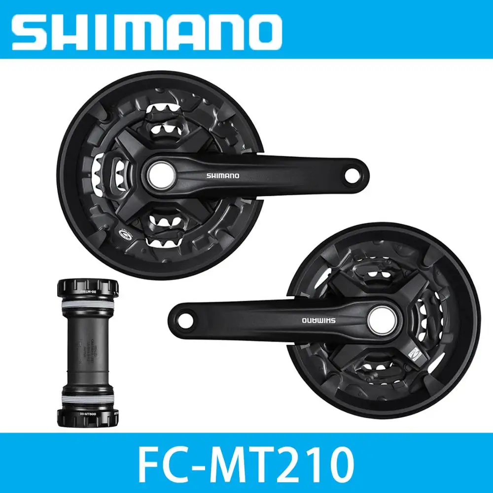 

SHIMANO MT210 3x9 3X8 27/24s Speed bike mtb Crank 170mm Crankset chainwheel with mt800 44-32-22T 40-30-22T compare Alivio m4050