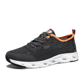 

Breathable Men Casual Shoes Hot Sale Lace Up Soft Sport Black Shoes Non Slip Wear-resistant Mens Sneakers Rubber Sole
