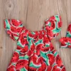 Newborn Summer Clothes Baby Girls Romper Infant Watermelon Clothing Bodysuit Jumpsuit Headband s Girls Outfits Playsuit 2