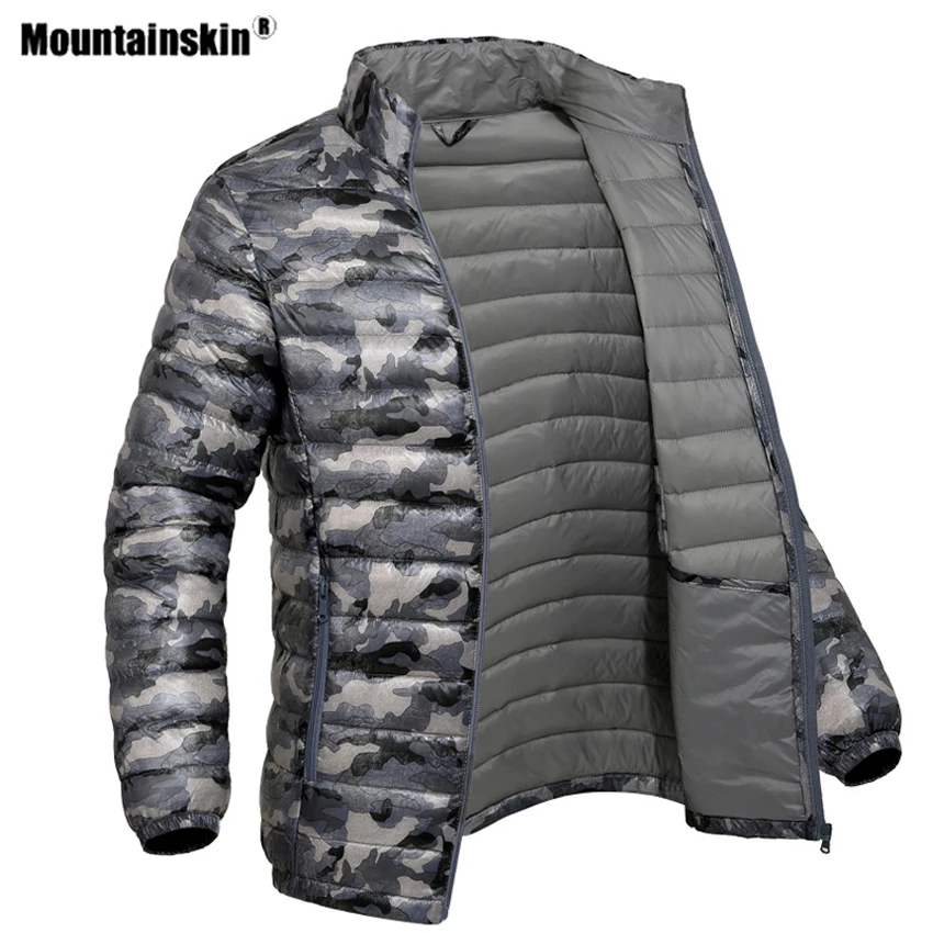 Mountainskin, зимний мужской пуховик для походов, уличный спортивный светильник, тонкая ветровка для кемпинга, альпинизма, треккинга, Мужское пальто VA689