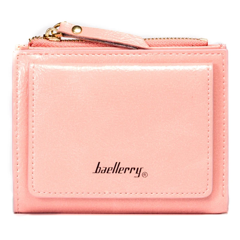 

Brief Fashion Women Wallets Personlity Letter Short Purse Cute Two-fold Buckle Cross-section Coin Purse Female Card Holder