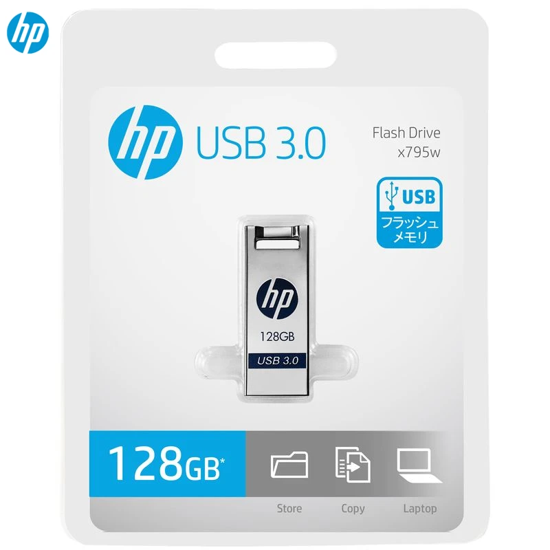 128GB Hp USB флэш-диск 128 ГБ, 16 ГБ, 32 ГБ, 64 ГБ, флеш-накопитель, милый мини-накопитель, Usb Оригинальная карта памяти, металлический диск X795W, флеш-накопитель - Цвет: 128GB