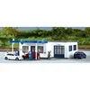 1/87 Scale Alloy Simulation Car Scene Gas Station Sand Table Static Decoration Children's Toy Gift Collection Model In Stock 1