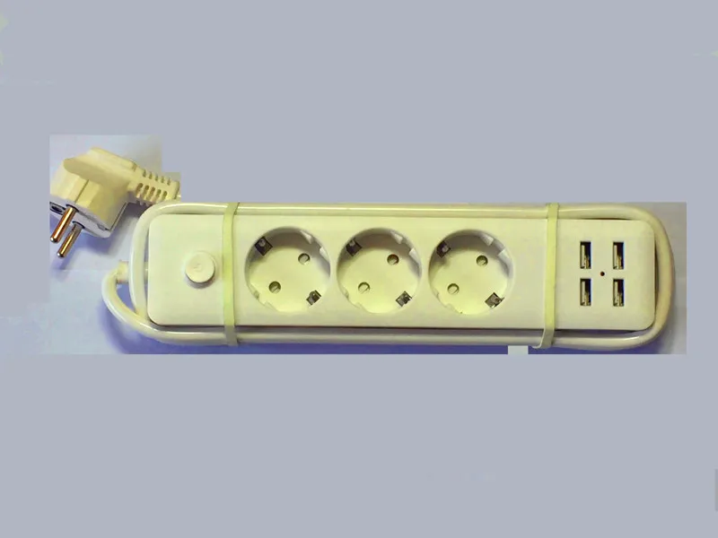 4USB+ 1/2/3 Европейский розетки зарядки Пособия по немецкому языку Европа штекер переходник для розетки путешествия Портативный круглая пробка Соединительная плата