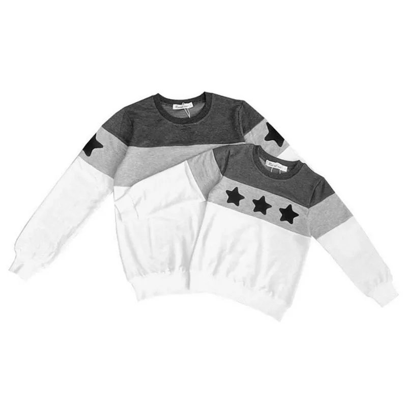 Family Matching Outfits Embroidery Star Cotton Men Women Child T-Shirt Family Look Fashion Mother Father Baby Boy Girl Clothes 3