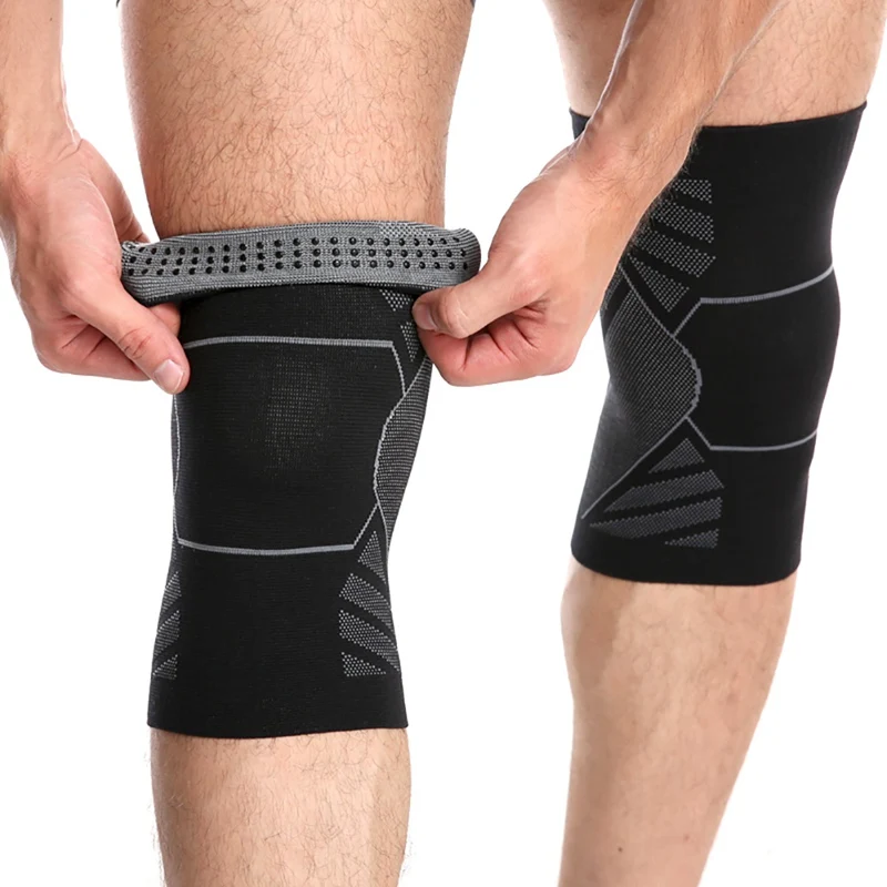 1 шт. наколенник с противоскользящим эластичным трикотажным протектором для поддержки ног на открытом воздухе для спортзала, велоспорта, баскетбола, фитнеса, спортивной одежды