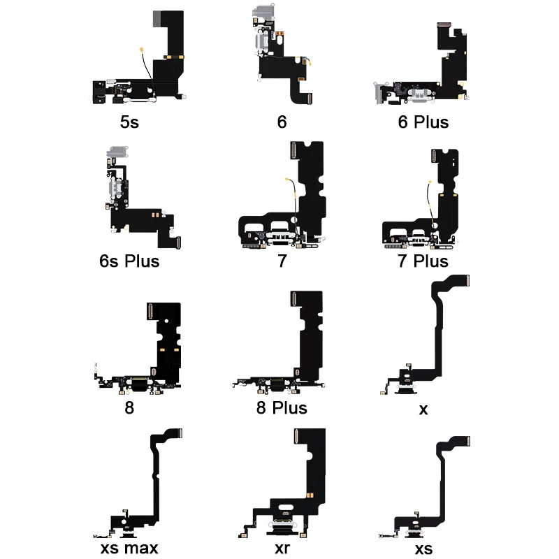 Высокое качество зарядный порт док-станция USB разъем гибкий для iPhone 5 5S 6 6s 7 8 Plus наушники аудио разъем микрофон гибкий кабель