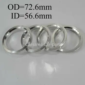 

4pcs Car 72.6mm OD to 56.6mm ID Aluminum Wheel Hub Centric Bore Ring Spacer Fill