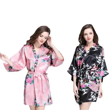 

Women Sexy Sleepwear Pajamas Bathrobes Fashion Loose Floral Print Nightgown