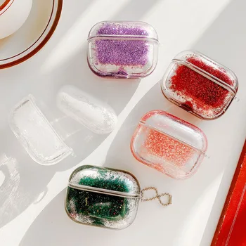 

Liquid Quicksand Earphone Case For Apple Airpods Pro 2 1 Air Pods Glitter Sequins Bling Cover Cute AirPod Protector Shell Coque