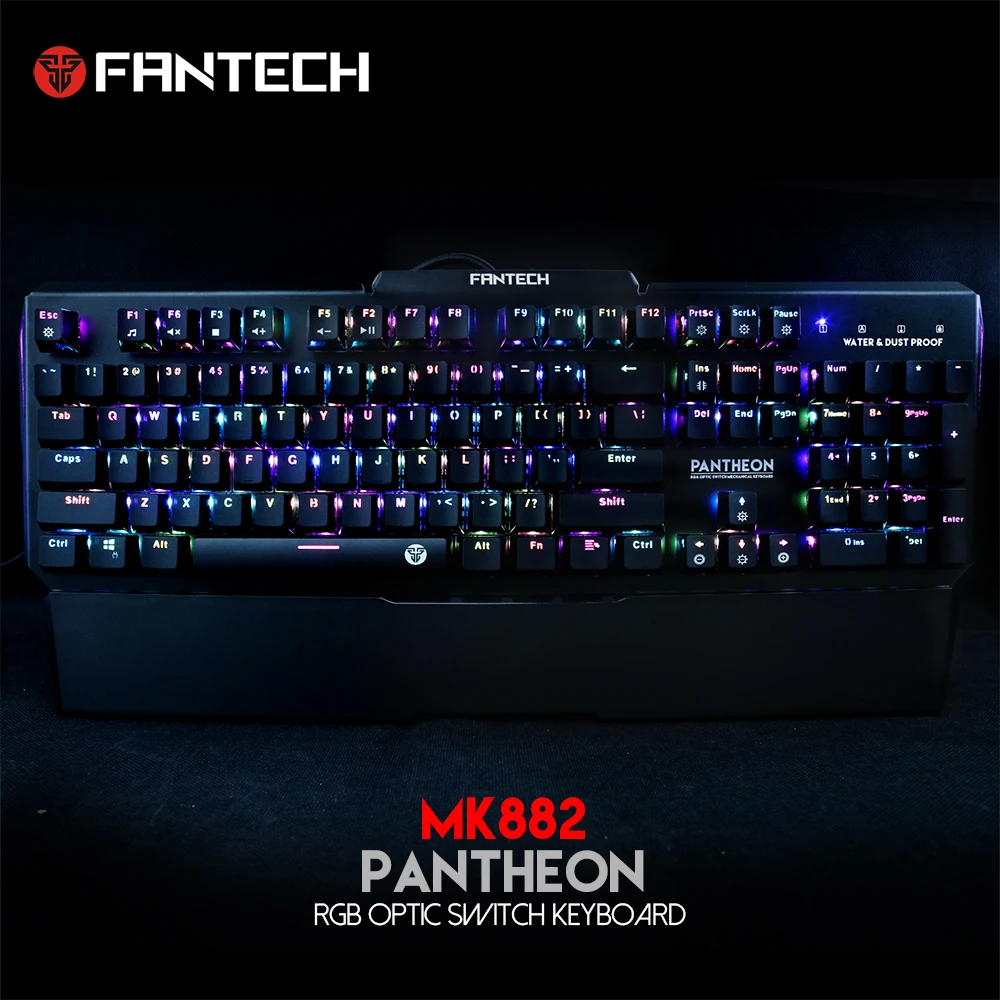 Fantech MK882 оптическая осевая механическая клавиатура водонепроницаемая и Пыленепроницаемая английская профессиональная игровая клавиатура для Keybord Gamer