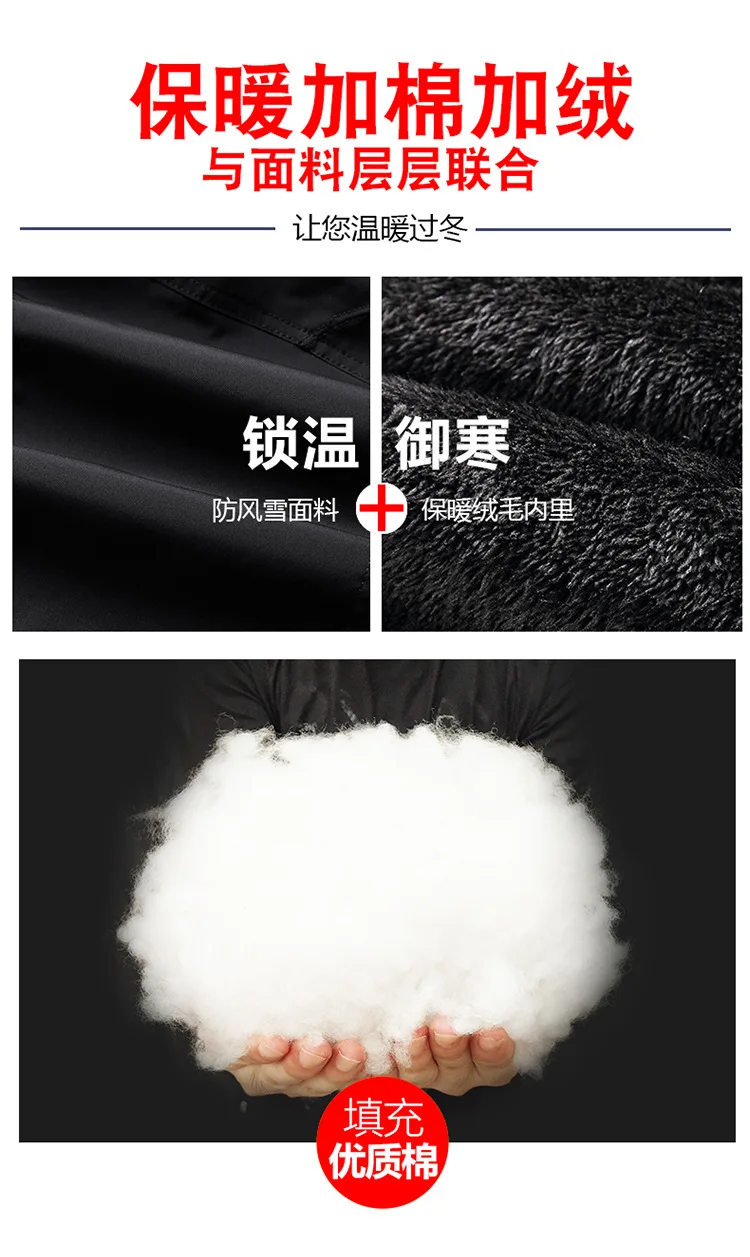 Thick Parka coat for men winter coat with hood with fur collar Parkas for men Parkas coat with multiple pockets for men SA-8