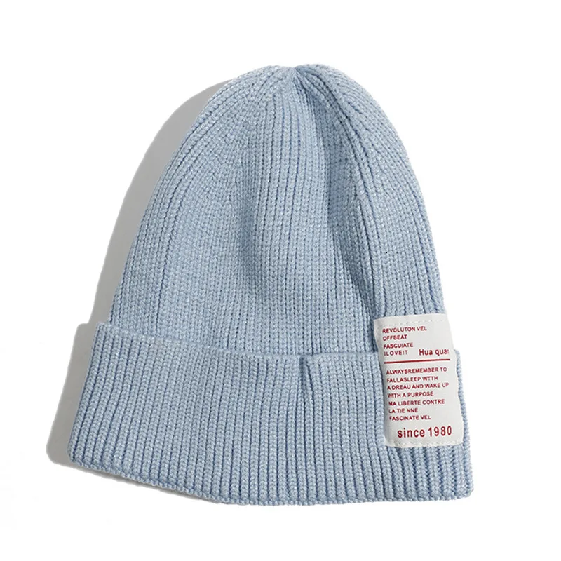 Light Blue Зимняя шерстяная вязаная крючком шапка для малышей карамельного цвета, шапка для новорожденных, теплые вязаные мягкие шапочки для девочек и мальчиков, большая стандартная ткань, шапки, Новинка - Цвет: Light Blue