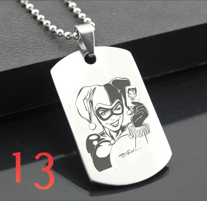HARLEY Quin HLKY01 классический брелок из нержавеющей стали с гравировкой метки стальная подвеска-открытка для ожерелья