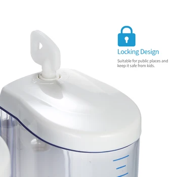 

280ml Double Manual Soap Dispensers Wall-mounted Shampoo Box Washroom Toilet Shampoo Shower Gel Liquid Soap Dispensers Holder