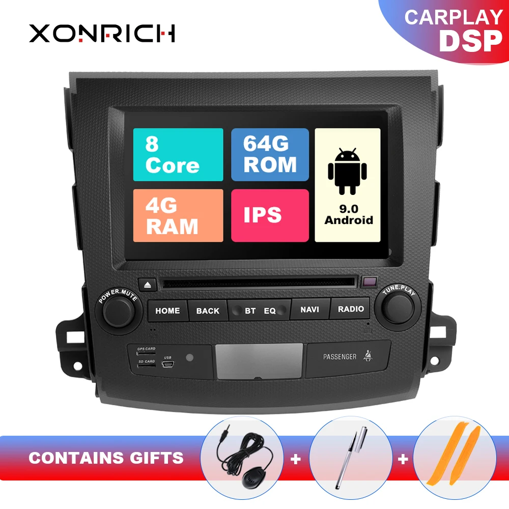 IPS DSP 4G 64G 2 Din Android 9,0 автомобильный мультимедийный плеер для Mitsubishi Outlander 2007-2011AutoRadio навигация GPS, DVD головное устройство стерео IPS DSP 4G 64G 2 Din Android 9,0 автомобильный мультимедийный плеер для Mitsubishi Outlander 2007-2011AutoRadio навигация GPS, DVD головное устройство стерео