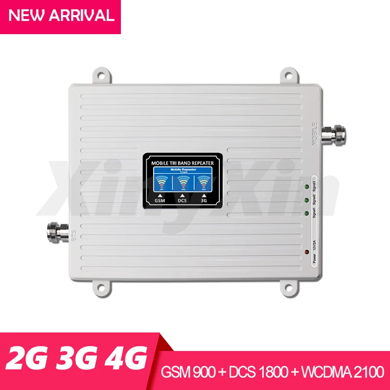Трехдиапазонный ретранслятор 4G 3G 2G Усилитель сотового сигнала GSM 900 DCS LTE 1800 WCDMA 2100