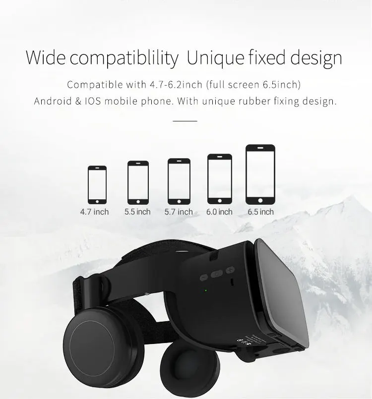 Bobo VR Bobovr Z6 3 D Casque Viar 3D Glasses Virtual Reality Headset Bluetooth Helmet Goggles Lenses Video for Phone Smartphone