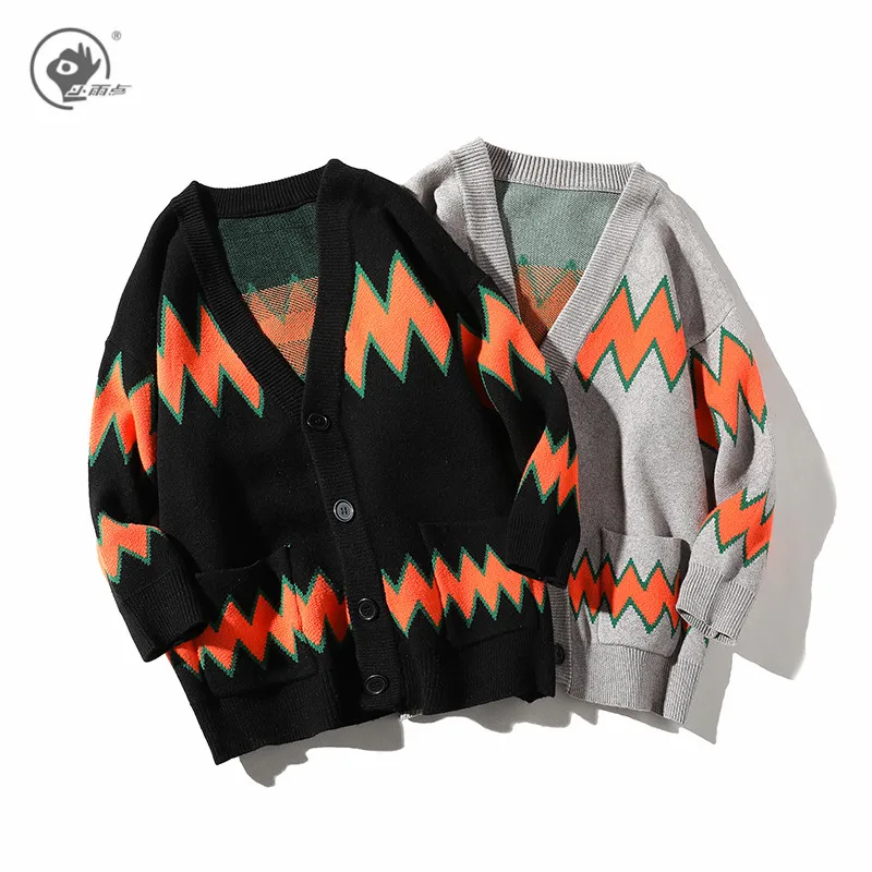 Little Rain Vintage Cardigan Sweater Men and Woman Sweater Mens Loose Sweater Coat 2020 Winter Sweater Men Sweaters for Couple Little Rain Vintage Cardigan Sweater Men and Woman Sweater Mens Loose Sweater Coat 2020 Winter Sweater Men Sweaters for Couple