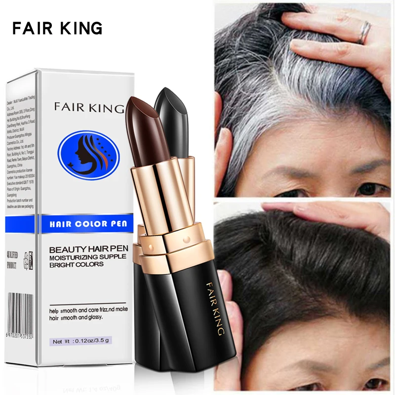 

One-Time Hair dye Instant Gray Root Coverage Hair Color Modify Cream Stick Temporary Cover Up White Hair Colour Dye 3.5g