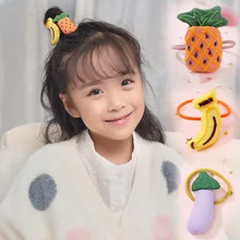 Южная Корея простой детский фруктовый ободок для волос цвет фруктовая сетка красные аксессуары для волос милый мультфильм девушки тканевая повязка на голову